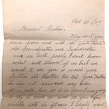 Letter from Ailing Grandmother, with House Drawing