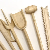 Amazing Chinese Carved Bone Antique Spellicans Set