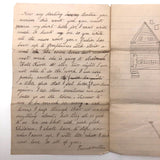 Letter from Ailing Grandmother, with House Drawing