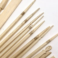 Amazing Chinese Carved Bone Antique Spellicans Set