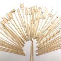 Amazing Chinese Carved Bone Antique Spellicans Set