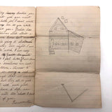 Letter from Ailing Grandmother, with House Drawing