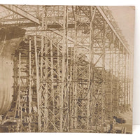 Amazing Early 20th C.Ship Building Scaffolding Real Photo Postcard