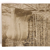 Amazing Early 20th C.Ship Building Scaffolding Real Photo Postcard