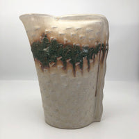 San Pacific San Francisco 1970s-80s Pastel Ceramic Vase With Corner Opening