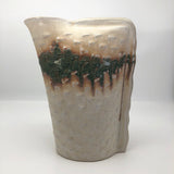 San Pacific San Francisco 1970s-80s Pastel Ceramic Vase With Corner Opening