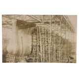 Amazing Early 20th C.Ship Building Scaffolding Real Photo Postcard