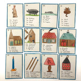 Handmade, Hand-drawn "Parlons-Francais" Playing Cards (Complete Deck, 60 Cards)