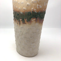 San Pacific San Francisco 1970s-80s Pastel Ceramic Vase With Corner Opening