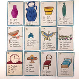 Handmade, Hand-drawn "Parlons-Francais" Playing Cards (Complete Deck, 60 Cards)