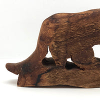Very Rustic Wooden Rocking Cat