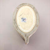 San Pacific San Francisco 1970s-80s Pastel Ceramic Vase With Corner Opening