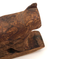 Very Rustic Wooden Rocking Cat