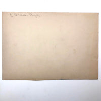 Woman in Green Dress with Dog, Vintage Watercolor Signed E.B. Mae Bryde