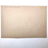Woman in Green Dress with Dog, Vintage Watercolor Signed E.B. Mae Bryde