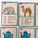 Handmade, Hand-drawn "Parlons-Francais" Playing Cards (Complete Deck, 60 Cards)