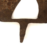 Old Folk Art Iron Cutout Cat with Lightening Bolt Tail