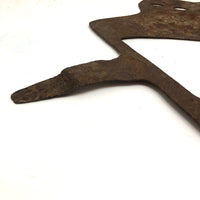 Old Folk Art Iron Cutout Cat with Lightening Bolt Tail