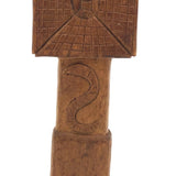 Unusual and Marvelous Antique Carved Butter Pat with Pointing Hand and Snake