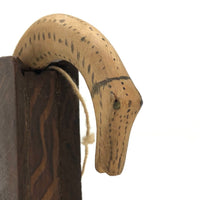 Antique Folk Art Hand-carved Snake in a Box!