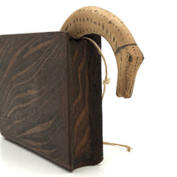 Antique Folk Art Hand-carved Snake in a Box!