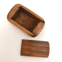 Little Carved Wood Slidetop Box