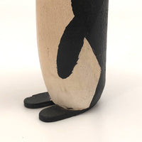 Painted Handmade Wooden Penguin with Long Nose