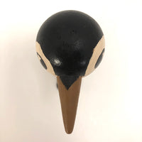 Painted Handmade Wooden Penguin with Long Nose