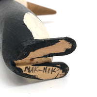 Painted Handmade Wooden Penguin with Long Nose