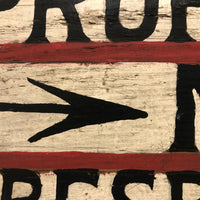 Private Property No Trespassing Old Hand-painted Wooden Sign