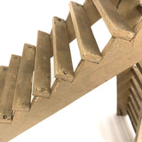 Pair of Old Handmade Painted Wooden Model Staircases