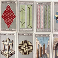 Ringer's c. 1920s Optical Illusion Cigarette Cards, Complete Set of 25