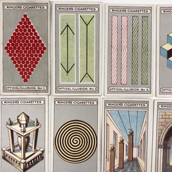 cigarette illusion Ringer's c. 1920s Optical Illusion Cigarette Cards, Complete Set of 25 – critical EYE Finds cigarette illusion Ringer's c. 1920s Optical Illusion Cigarette Cards, Complete Set of 25 – critical EYE Finds
