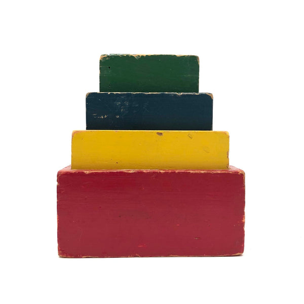 Vintage Holgate Primary Color Nesting Cubes with Graduated Rattles
