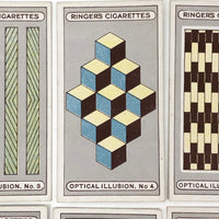 Ringer's c. 1920s Optical Illusion Cigarette Cards, Complete Set of 25