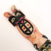 Carved Bone Northwest Coast Native Totem Pole Letter Opener