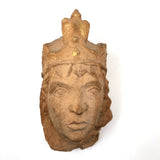 Lovely Vintage Carved Head with Crown, Presumed St. Jadwiga of Poland