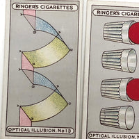 Ringer's c. 1920s Optical Illusion Cigarette Cards, Complete Set of 25