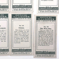 Ringer's c. 1920s Optical Illusion Cigarette Cards, Complete Set of 25