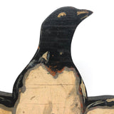 Wonderful Old Handmade Penguin Doorstop with Alligator Paint