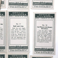 Ringer's c. 1920s Optical Illusion Cigarette Cards, Complete Set of 25