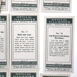 Ringer's c. 1920s Optical Illusion Cigarette Cards, Complete Set of 25