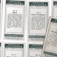 Ringer's c. 1920s Optical Illusion Cigarette Cards, Complete Set of 25