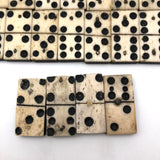 Wonderfully Wonky Double Six Set of Handmade Bone Dominoes + Many Extras