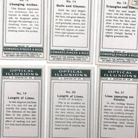 Ringer's c. 1920s Optical Illusion Cigarette Cards, Complete Set of 25