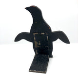 Wonderful Old Handmade Penguin Doorstop with Alligator Paint