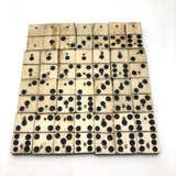 Wonderfully Wonky Double Six Set of Handmade Bone Dominoes + Many Extras