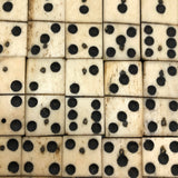 Wonderfully Wonky Double Six Set of Handmade Bone Dominoes + Many Extras