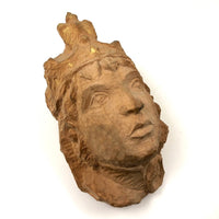 Lovely Vintage Carved Head with Crown, Presumed St. Jadwiga of Poland