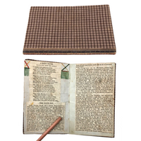 Charming Small 1840s Cloth Covered Scrapbook/Ledger